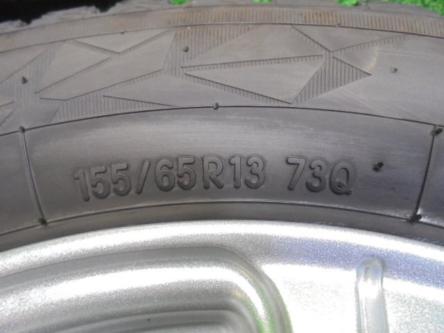 5EO633BB11) 送料無料 2021年製 155/65R13 トーヨータイヤ OBSERVE GIZ2 スタッドレスタイヤ+13インチアルミホイール4本セット_画像4