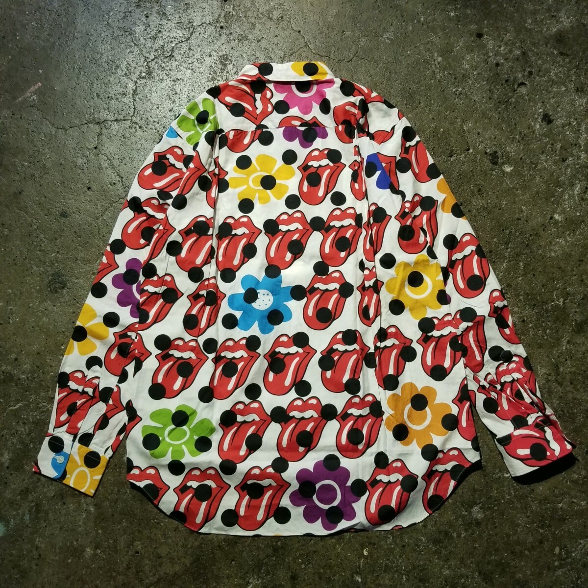 COMME des GARCONS HOMME PLUS 06ss 製品洗い加工パッチワークシャツ 2006ss コムデギャルソンオムプリュス リップ&タン Rolling Stones_画像2