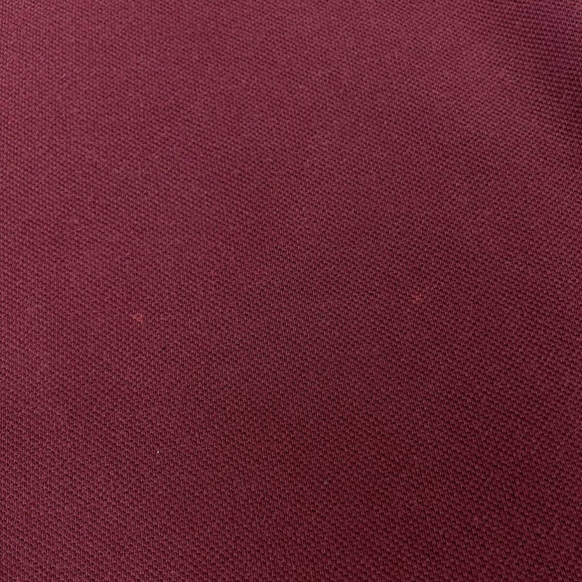 * hard-to-find * Britain made * size 46* Fred Perry embroidery month katsura tree .M12 polo-shirt with short sleeves bordeaux ie Rollei nXL~XXL England made old clothes 