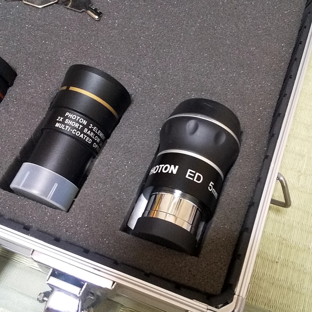  Vixen ED80sf PORTA 天体望遠鏡 セット 国際光器レンズ（PHOTON ED 8mm , 5mm等）、ケース等付属品色々の画像8