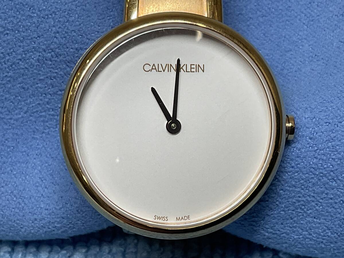 CALVINKLEIN カルバン・クライン　クォーツウォッチ　稼働品　K4E2N6 【5743】_画像2