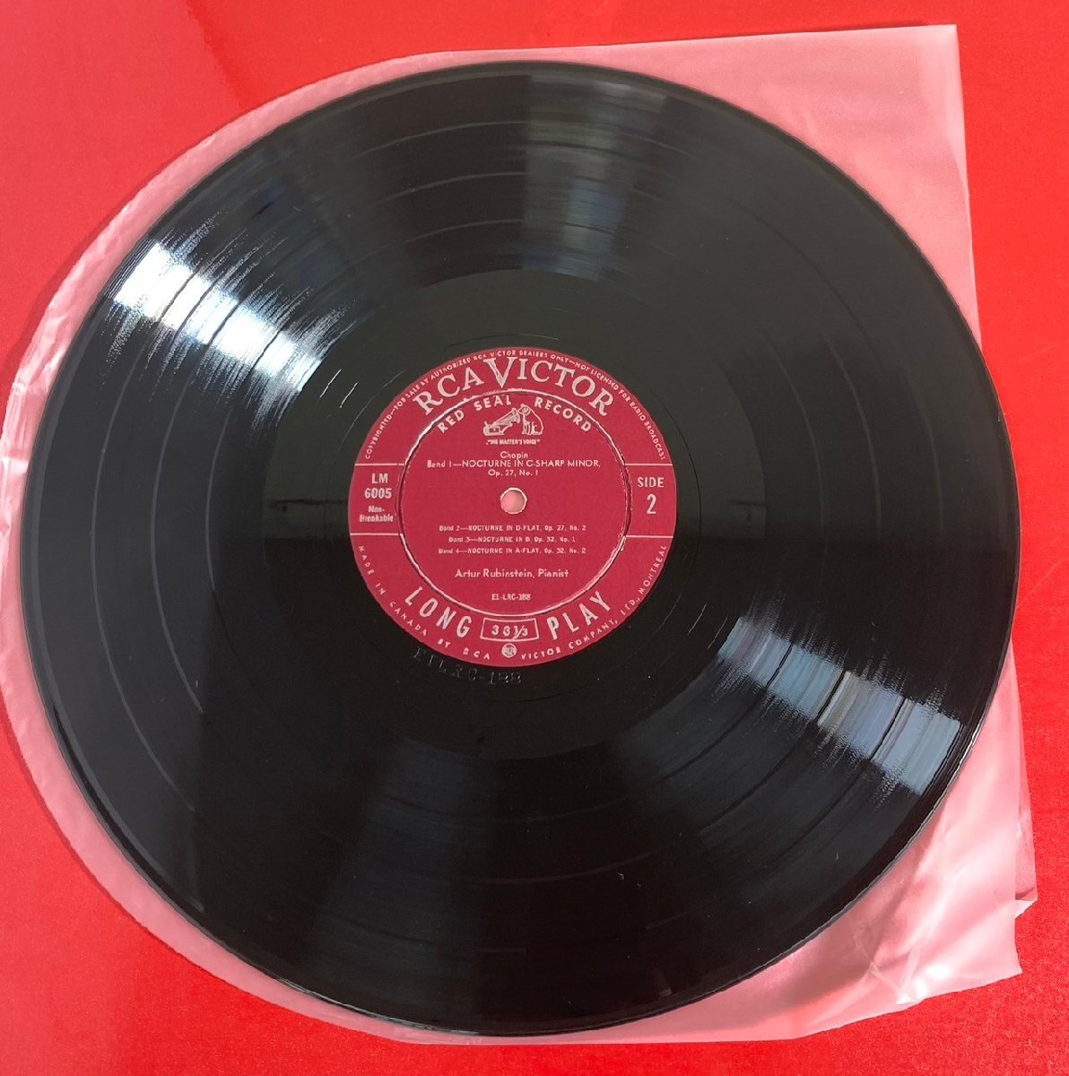 【レコードコレクター放出品】 LP ルービンシュタイン ショパン ノクターン 2枚組 米盤 RCA VICTORの画像4