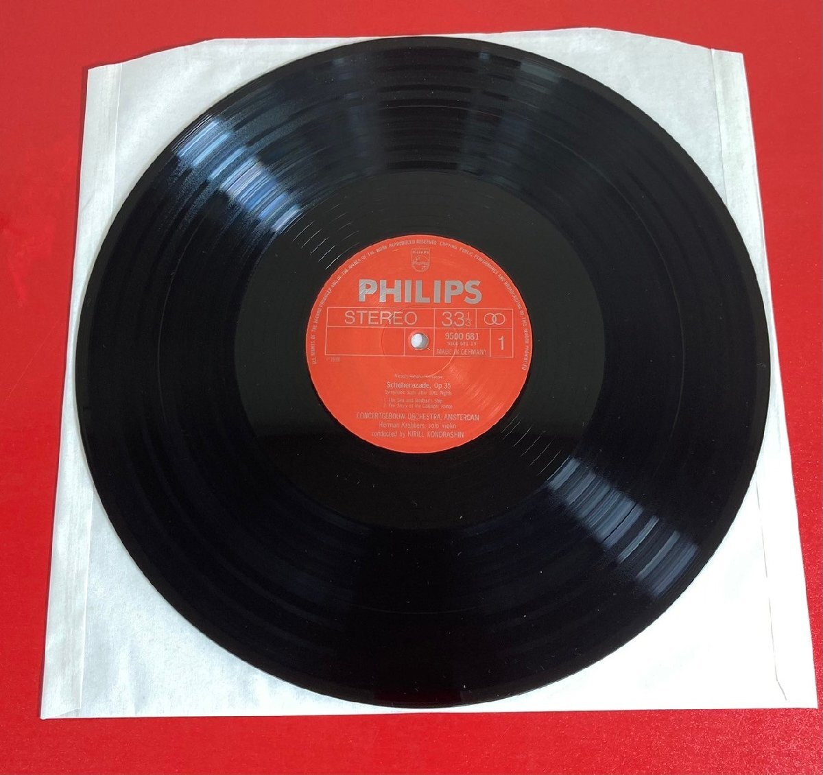 【レコードコレクター放出品】 LP　コンドラシン　コルサコフ　シェエラザード　蘭盤　PHILIPS_画像3