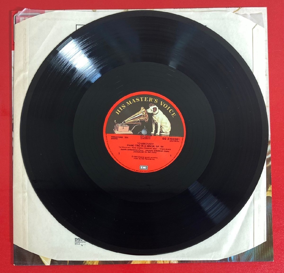 【レコードコレクター放出品】 LP バレンボイム ズーカーマン デュ・プレ チャイコフスキー ピアノ三重奏曲の画像3