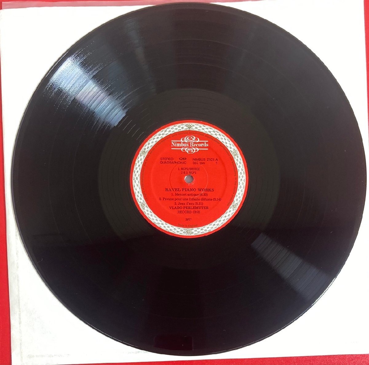 【レコードコレクター放出品】 LP ペルルミュテール ラヴェル 古風なメヌエット 他 RECORD ONE Nimbusレコード 英盤の画像3