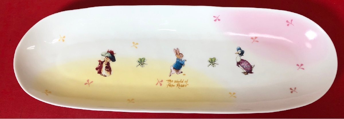 1円～ THE WORLD OF PETER RABBIT ピーターラビット 長皿 食器 計3点 (長径：約42cm 短径：約15cm)の画像2