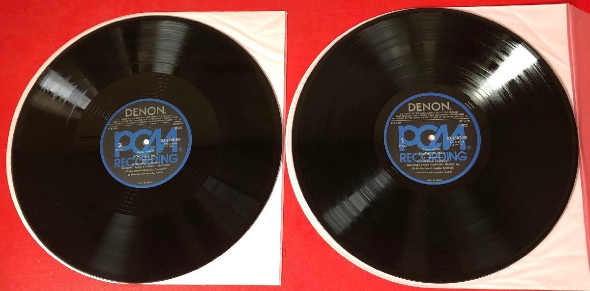 【レコードコレクター放出品】 LP　インバル　マーラー　交響曲 第7番　2枚組　DENON　日盤_画像3