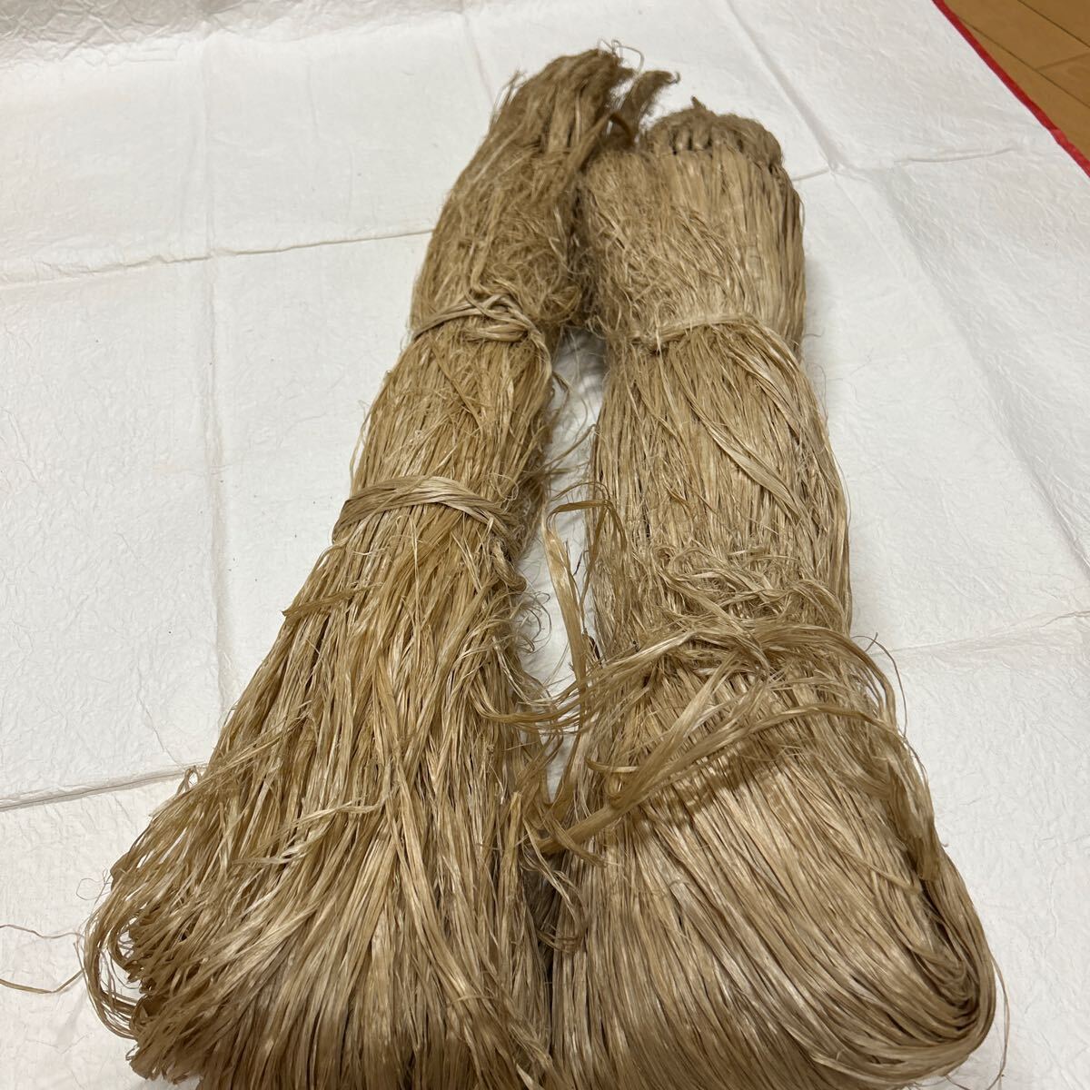  from .. Aizu Showa era .. flax . thread 1.6kg materials race culture 