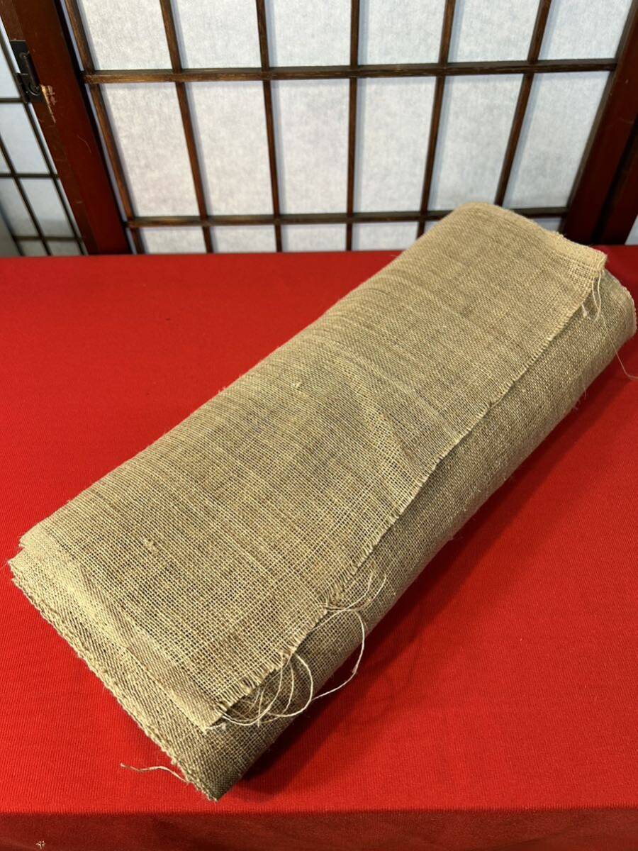 からむし 苧麻 反物 会津地方 天然素材      リメイク のれん 夏座布団カバー 美品の画像1
