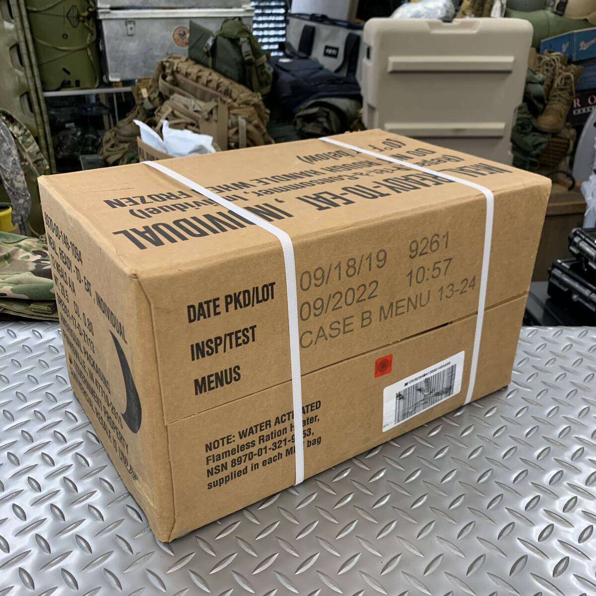 米軍実物 MRE/AMERIQUAL Meal-Ready-To-Eat レーション Bケース/2022検品 sopakco wornick rcw cr1mの画像1