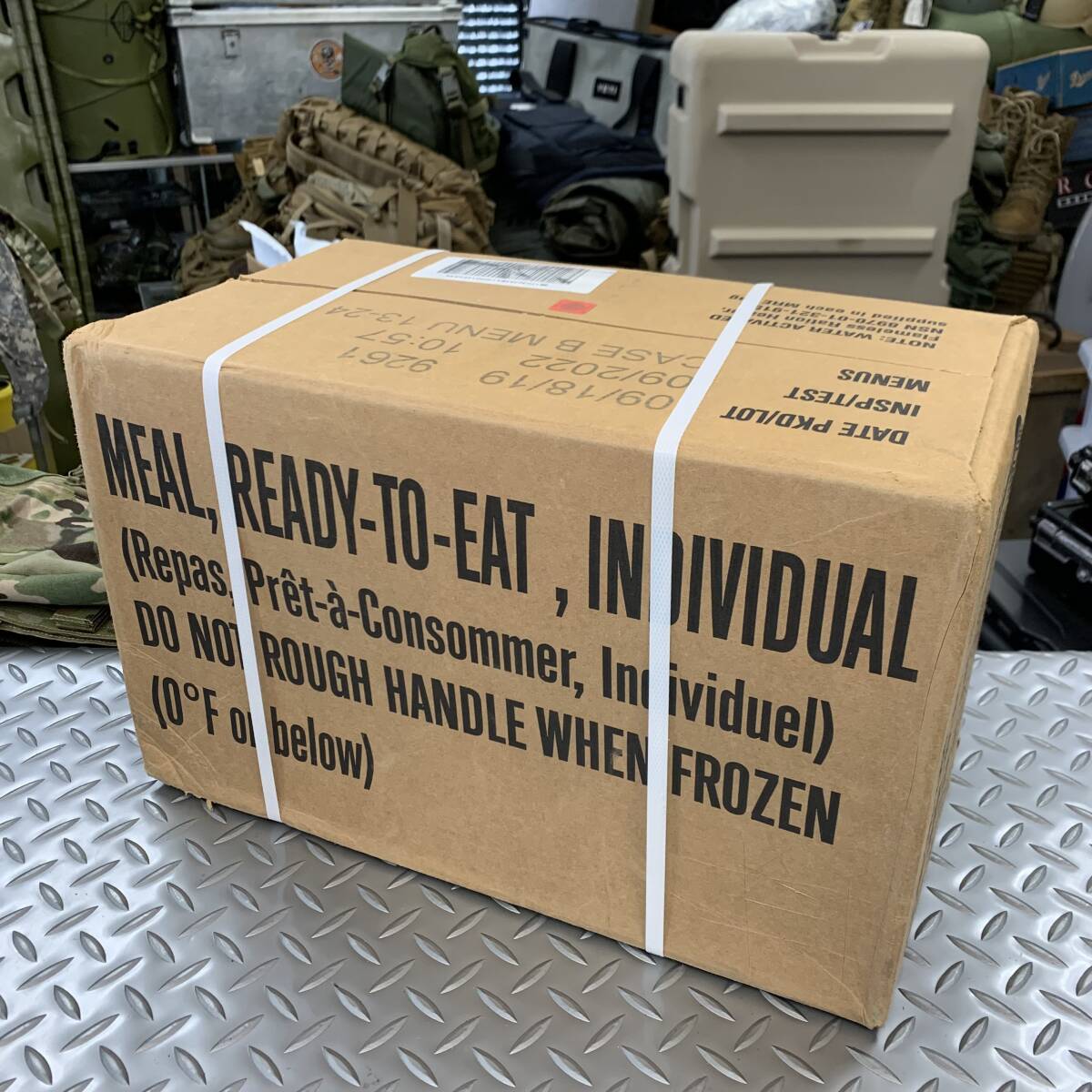 米軍実物 MRE/AMERIQUAL Meal-Ready-To-Eat レーション Bケース/2022検品 sopakco wornick rcw cr1mの画像3