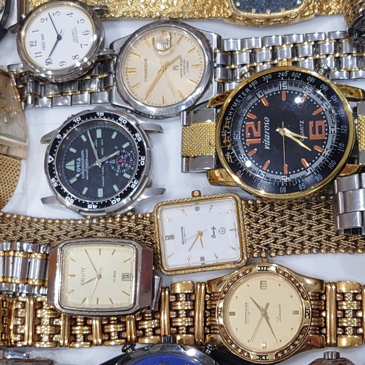 オリエント ウィットナー シチズン 他 メンズ ブランド 腕時計 50本 大量 まとめ セット クォーツ ソーラー おまとめ まとめ売り 古い時計_画像9