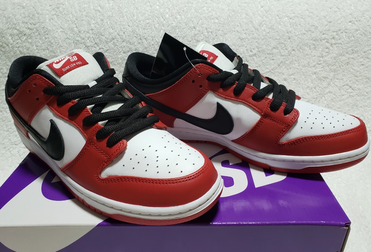 28.5cm NIKE SB DUNK LOW PRO J-PACK CHICAGO VARSITY RED BQ6817-600 ナイキ ダンク ロー プロ シカゴ レッド US10.5 SNKRS AIR JORDAN1の画像2