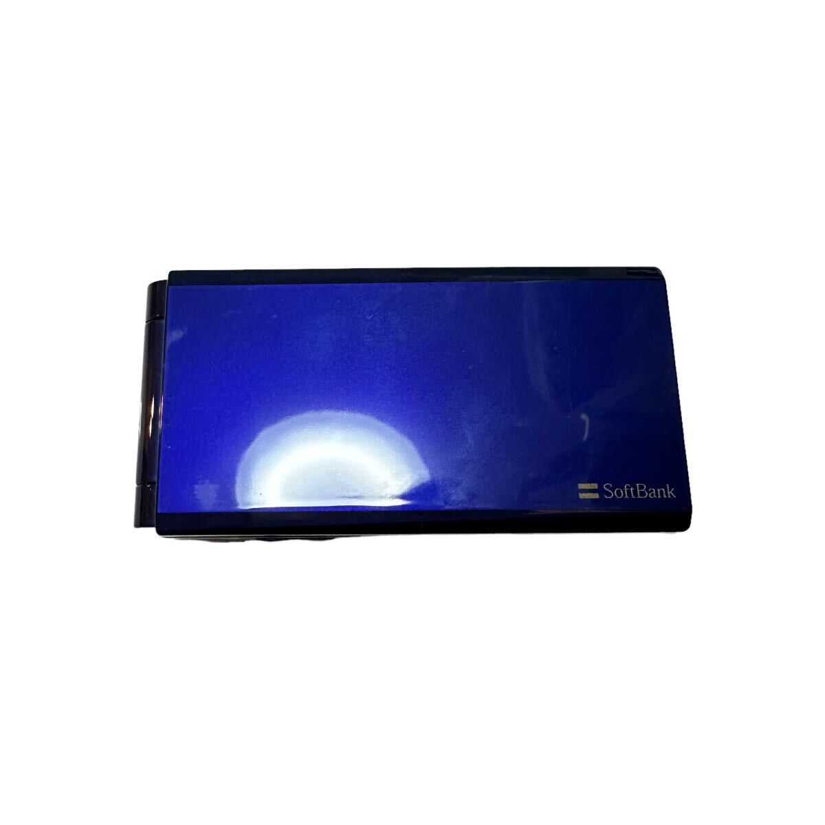 未使用 SoftBank 740SC ブルー ガラケー 携帯電話 折りたたみ携帯 3G プリペイドの画像2