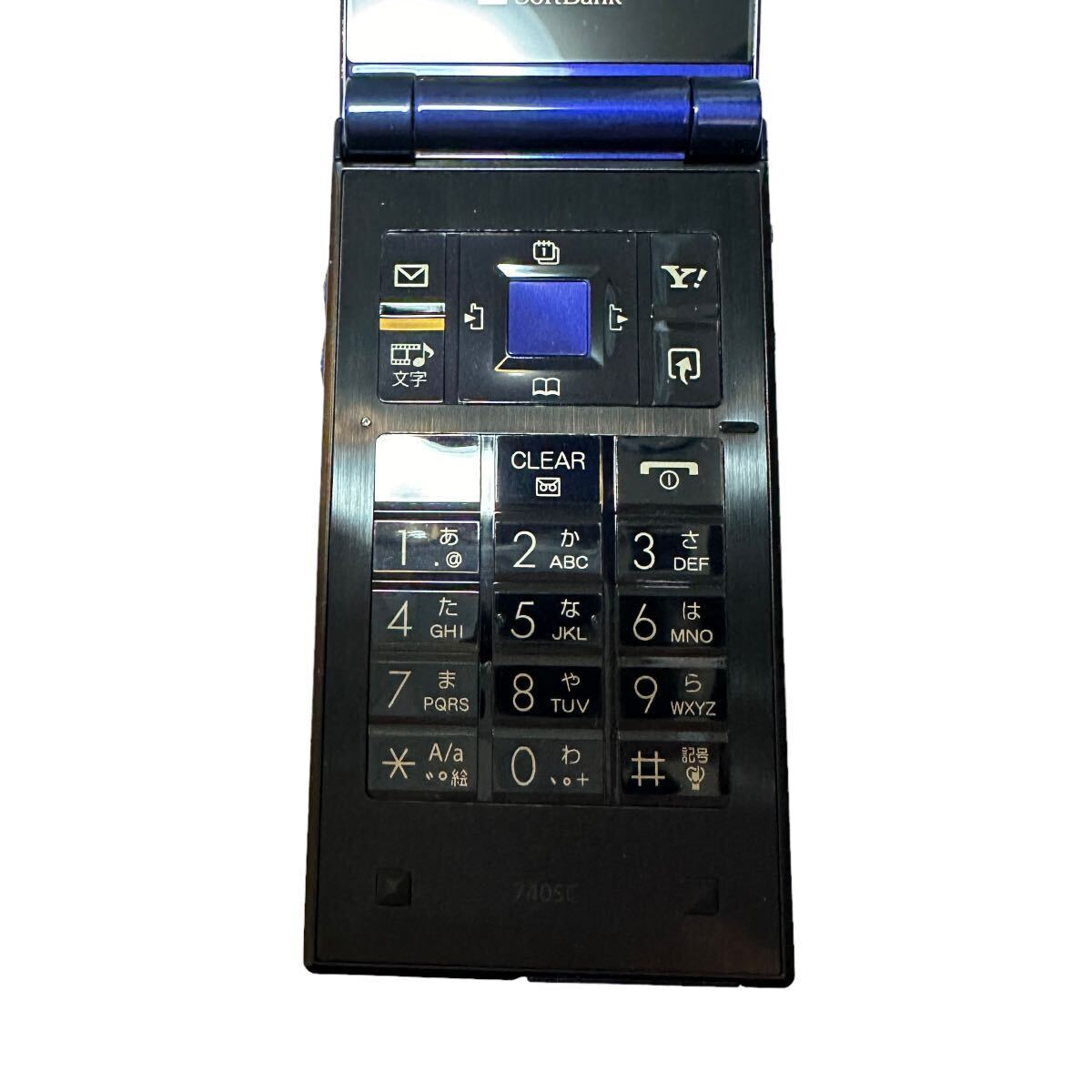 未使用 SoftBank 740SC ブルー ガラケー 携帯電話 折りたたみ携帯 3G プリペイド