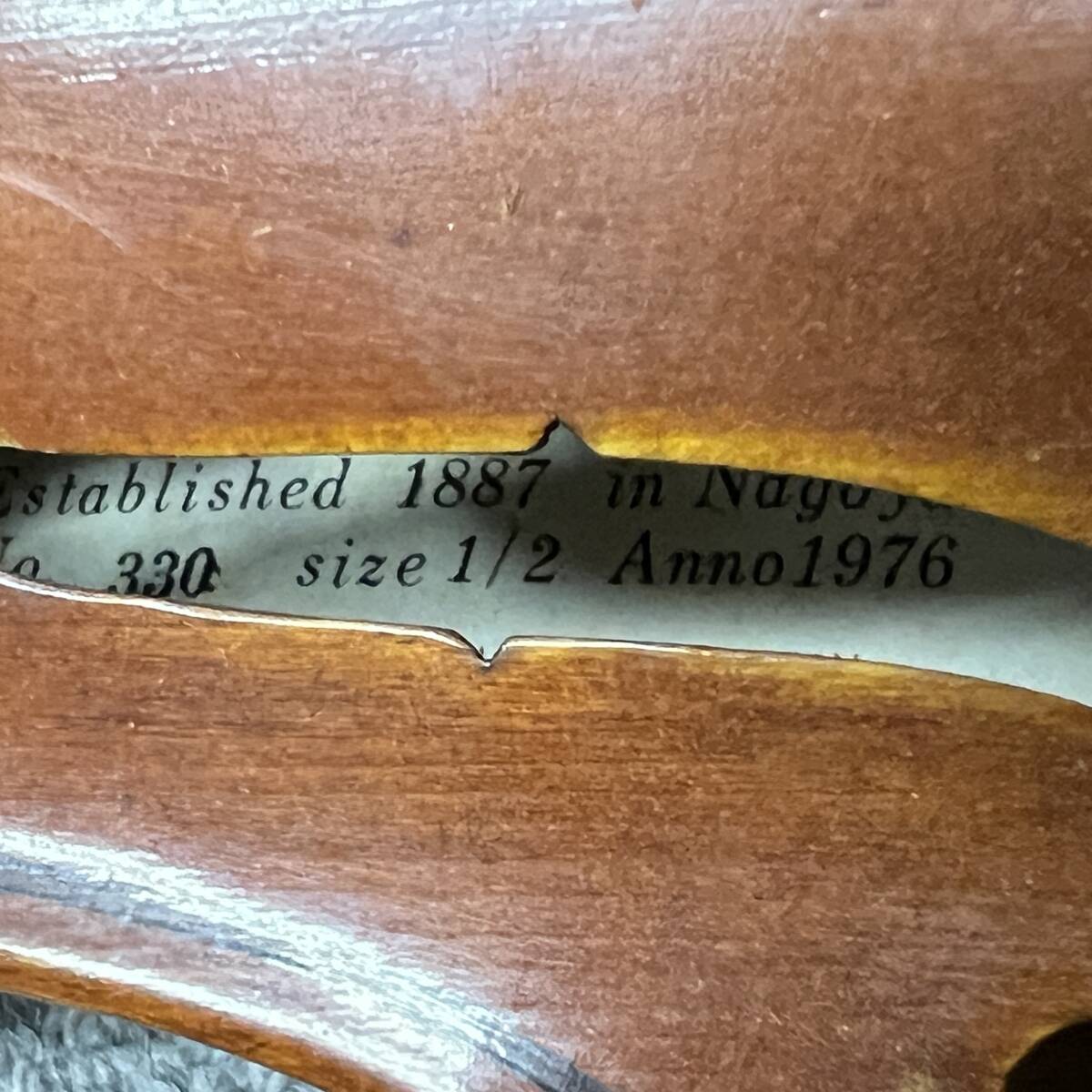 A059-M15-6202 SUZUKI スズキ バイオリン No.330 1 2 Anno1976 ケース付の画像8