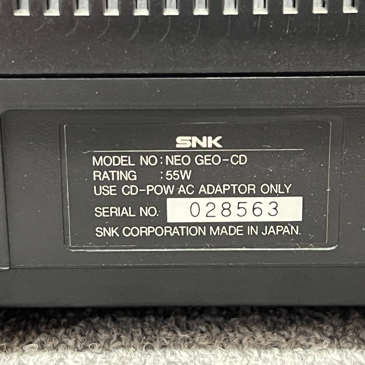 B004-T8-1250 SNK NEO GEO CD ネオジオ 本体コントローラーセット 取説付 通電確認済み