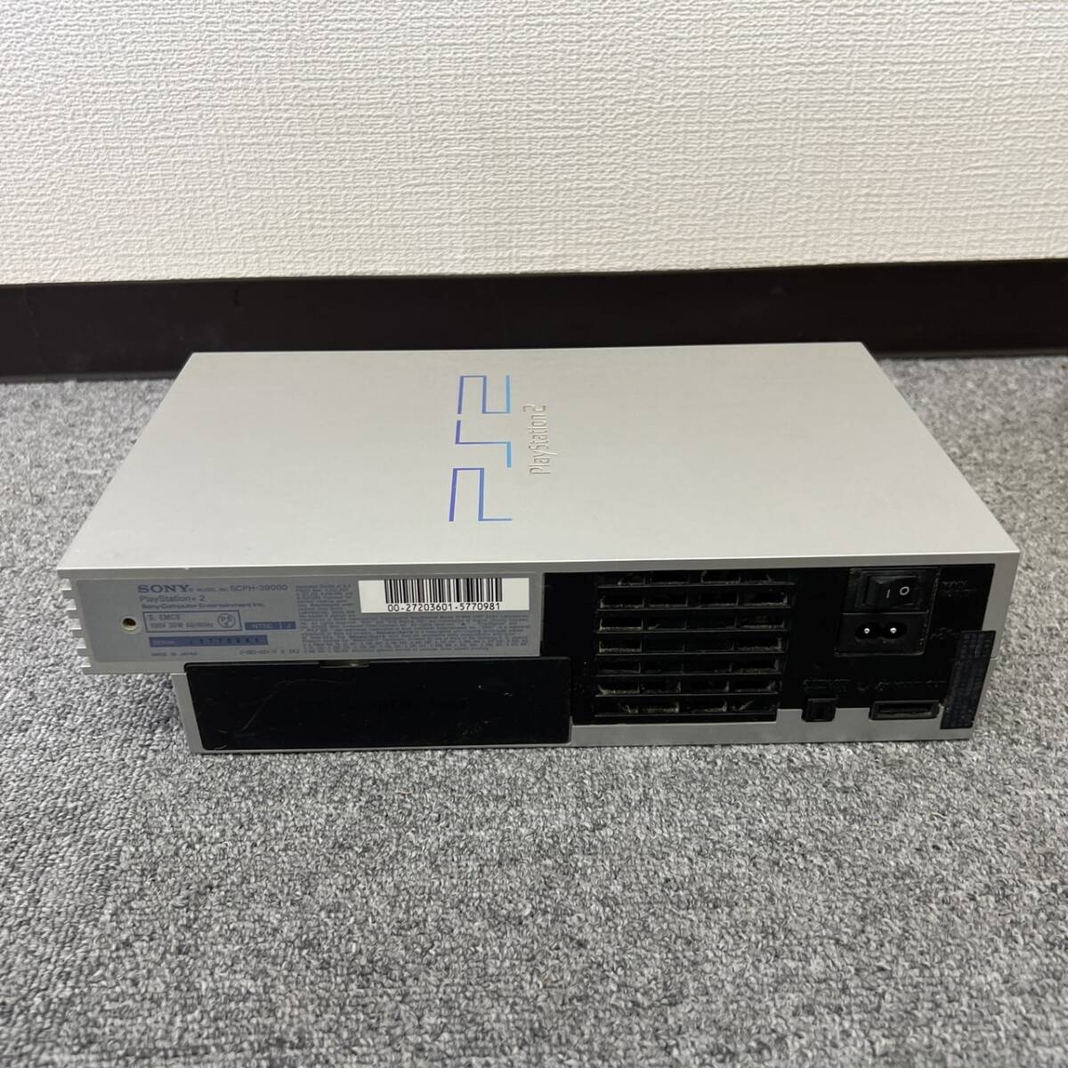 C031-M15-6371 SONY ソニー PlayStation2 PS2 SCPH-39000 本体コントローラーセット 取説付 本体のみ通電確認済みの画像3