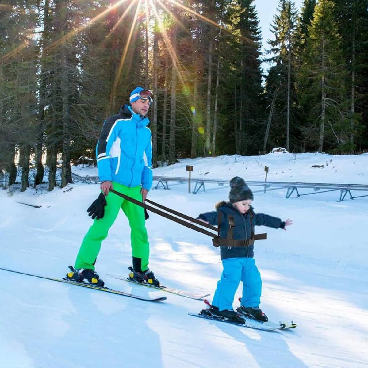 スキー　スノーボードトレーニングハーネス 子供用スキー安全トラクションロープ