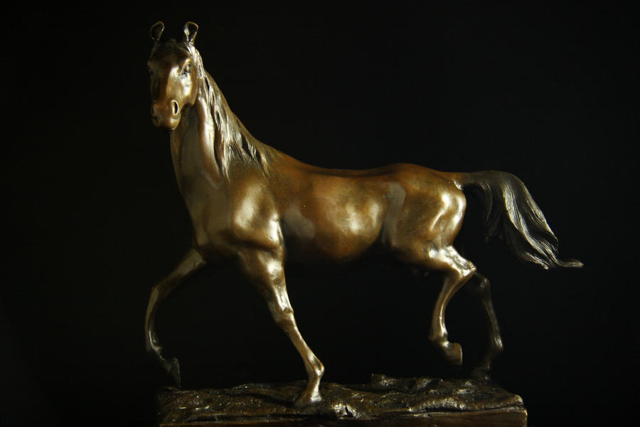 永楽】大人気ブロンズ像◇馬◇Barye◇28cm◇名作
