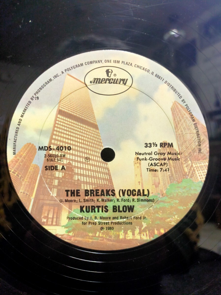 KURTIS BLOW - THE BREAKS【12inch】1980' Us Original/MASTERED刻印/MERCURY/Rare_画像2