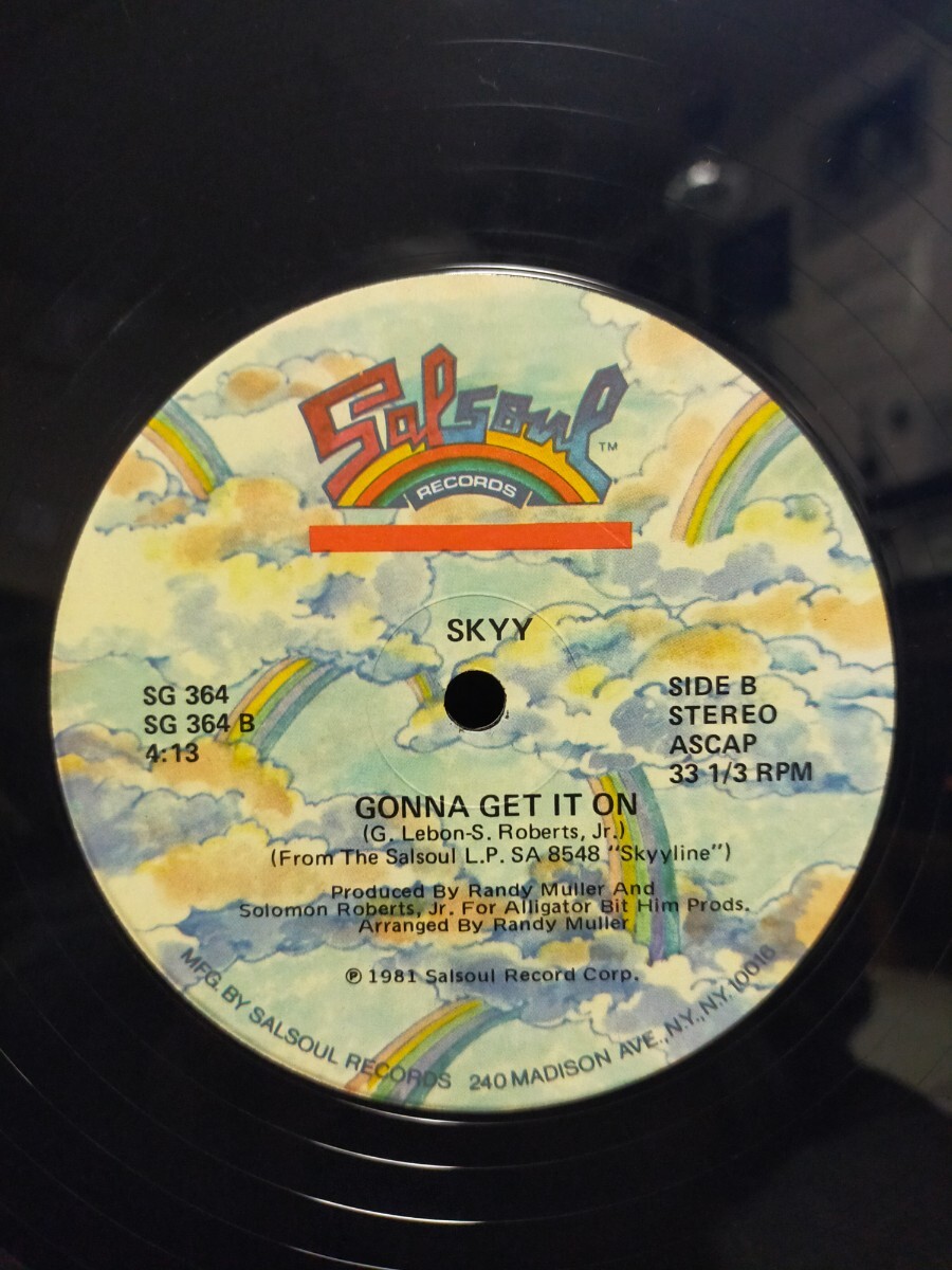 SKYY - LET'S CELEBRATE / GONNA GET IT ON【12inch】1981' US盤 / ATLANTIC STUDIO刻印_画像2