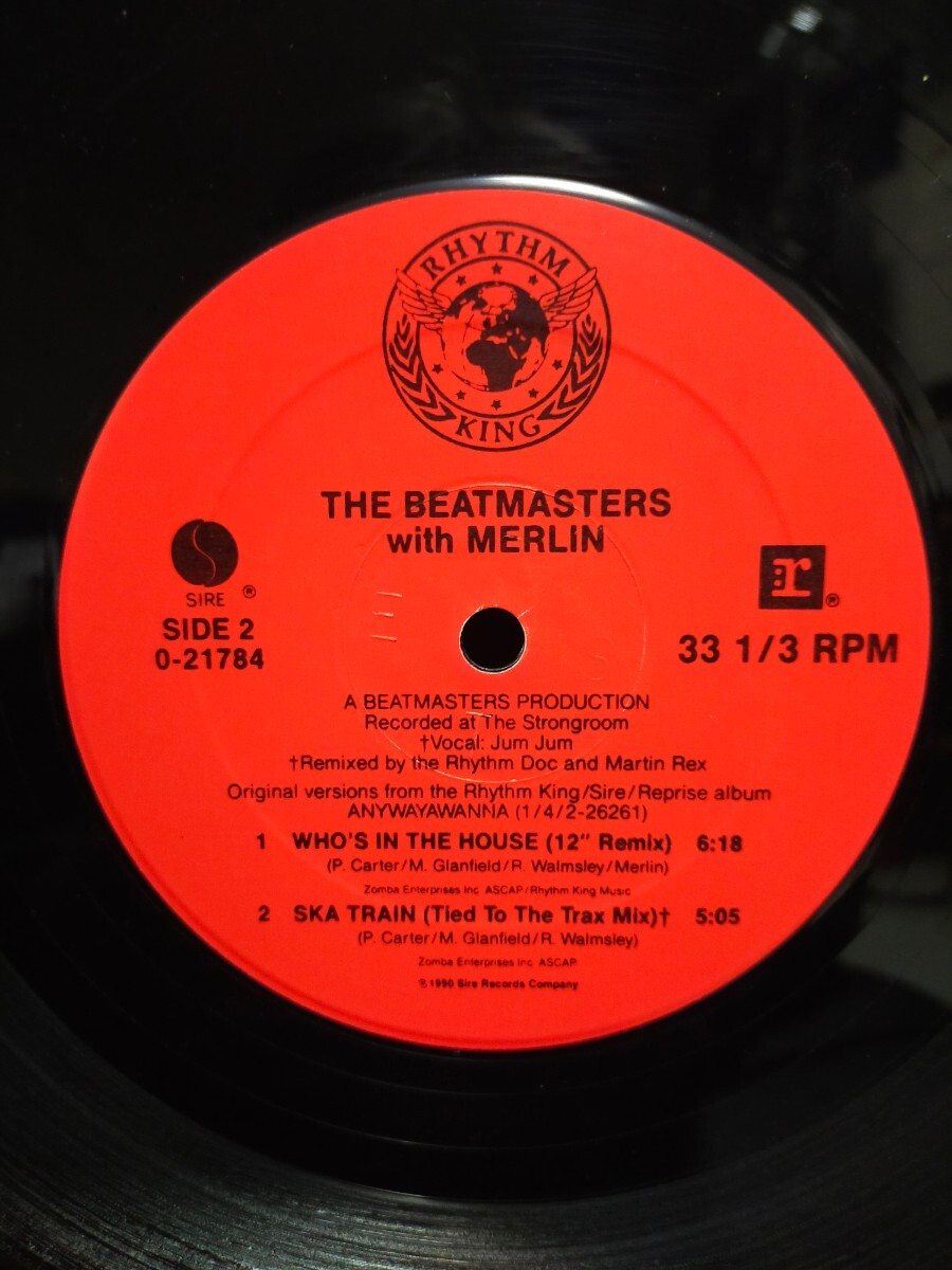 THE BEATMASTERS WITH MERLIN - WHO'S IN THE HOUSE【12inch】1990' Us Original_画像3