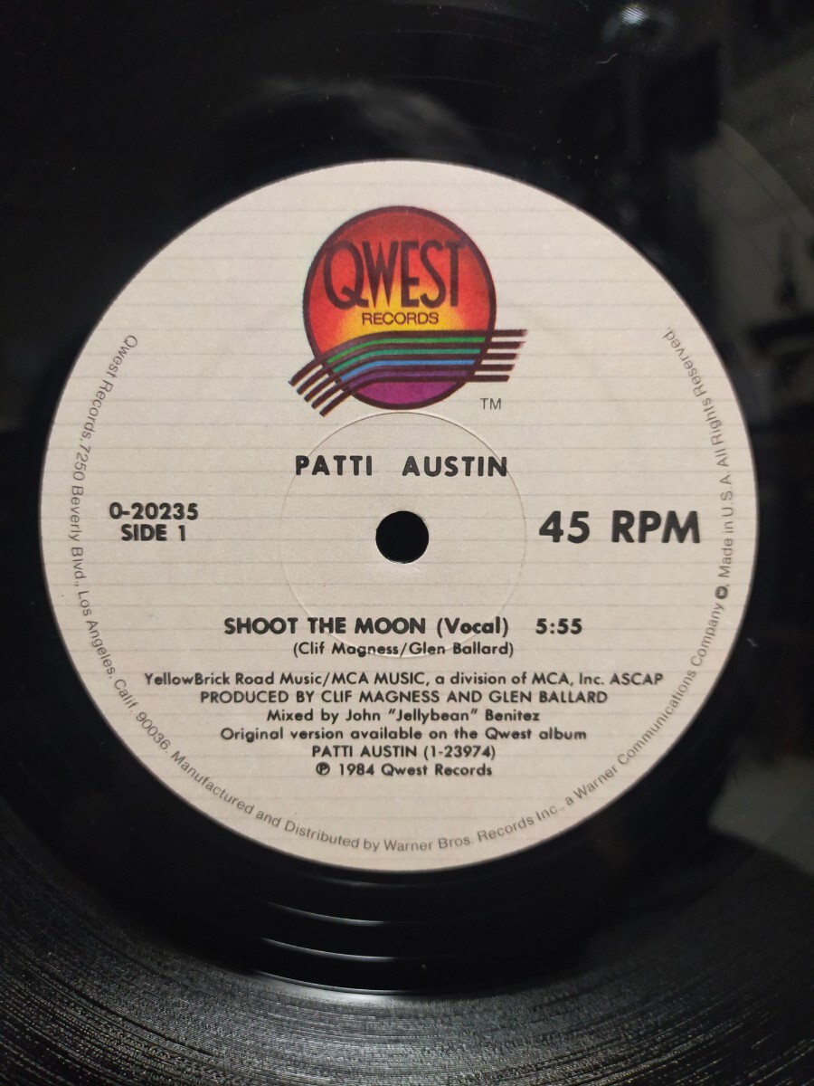 PATTI AUSTIN - SHOOT THE MOON / RHYTHM OF THE STREET【12inch】1984' US盤_画像2