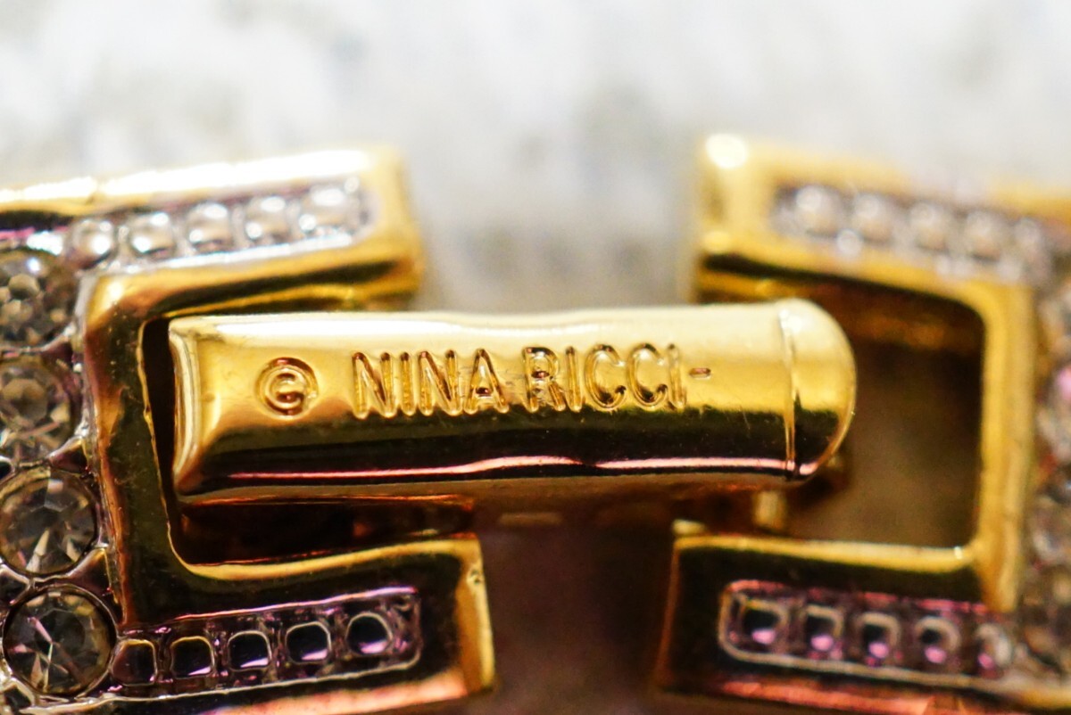 372 NINA RICCI/ニナリッチ ネックレス 海外製 ブランド ヴィンテージ アクセサリー アンティーク ゴールドカラー ペンダント 装飾品_画像6