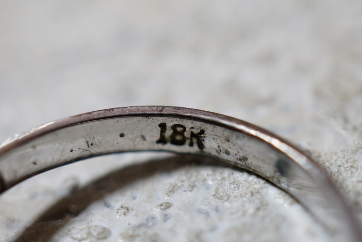 746 リンデンスタールビー リング 指輪 ヴィンテージ アクセサリー 18K刻印 メッキ アンティーク 色石 宝石 カラーストーンの画像4