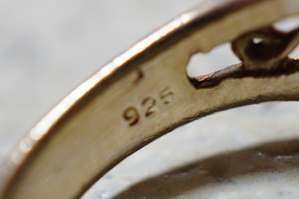 869 海外製 シルバー リング 指輪 ヴィンテージ アクセサリー SILVER 925刻印 アンティーク シルバージュエリー 装飾品の画像4