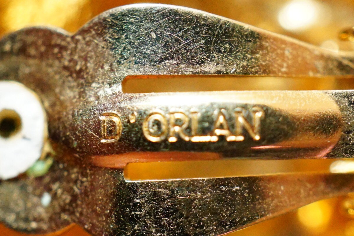 1112 D'ORLAN/ドーラン 海外製 ブランド イヤリング 両耳揃い ブランド ヴィンテージ アクセサリー アンティーク ゴールドカラー 耳飾りの画像3