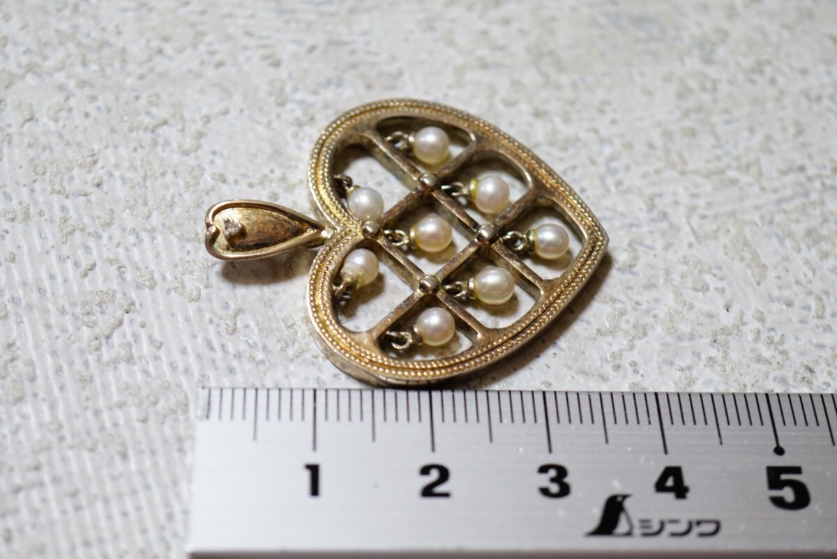 1397 アコヤ真珠 天然ダイヤモンド 本真珠 パール ペンダント ヴィンテージ アクセサリー 冠婚葬祭 ネックレス 宝石 装飾品 TIAの画像4