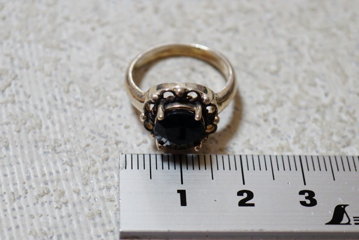 1341 天然サファイア リング 指輪 ヴィンテージ アクセサリー SILVER 925刻印 アンティーク 天然石 色石 宝石 カラーストーン 装飾品の画像5