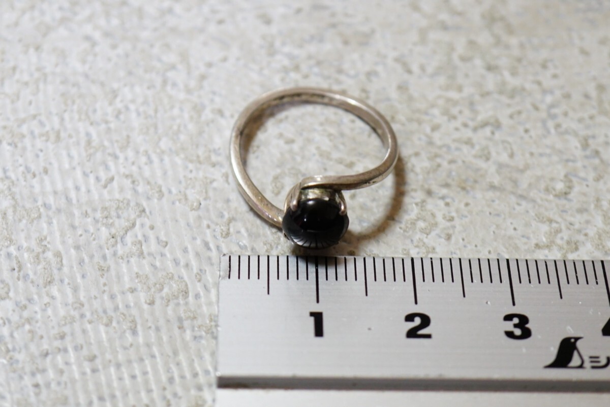 1875 天然ブラックスターダイオプサイトリング 指輪 ヴィンテージ アクセサリー アンティーク 天然石 色石 宝石 カラーストーン 装飾品_画像4