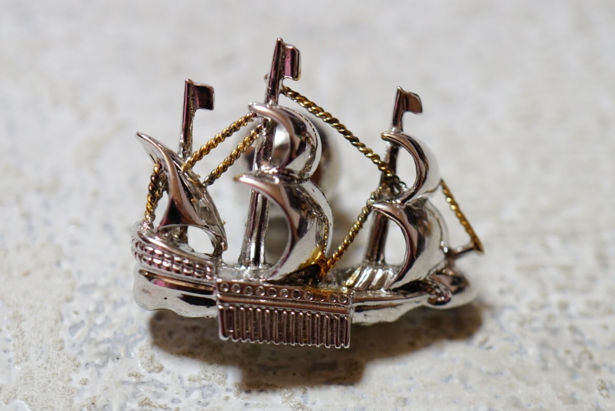 1588 за границей производства парусное судно серебряный булавка брошь Vintage аксессуары SILVER печать античный декортивный элемент 