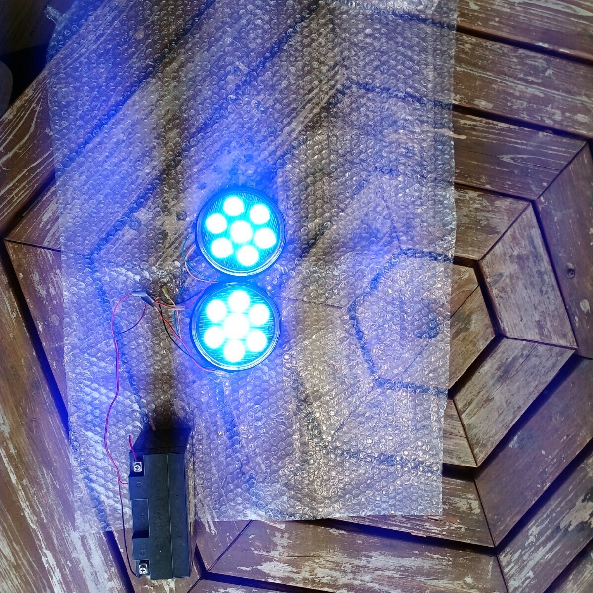 ハーレーダビッドソン LEDストロボフォグ(発光色 ブルー)  ☆POLICE-RIDER☆PIYAN PAR36☆の画像4