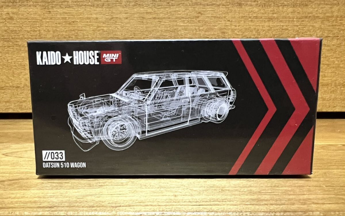 新品未開封 1/64 KAIDO HOUS 街道ハウス MINIGT 033 ダットサン510ワゴン アドバンの画像2