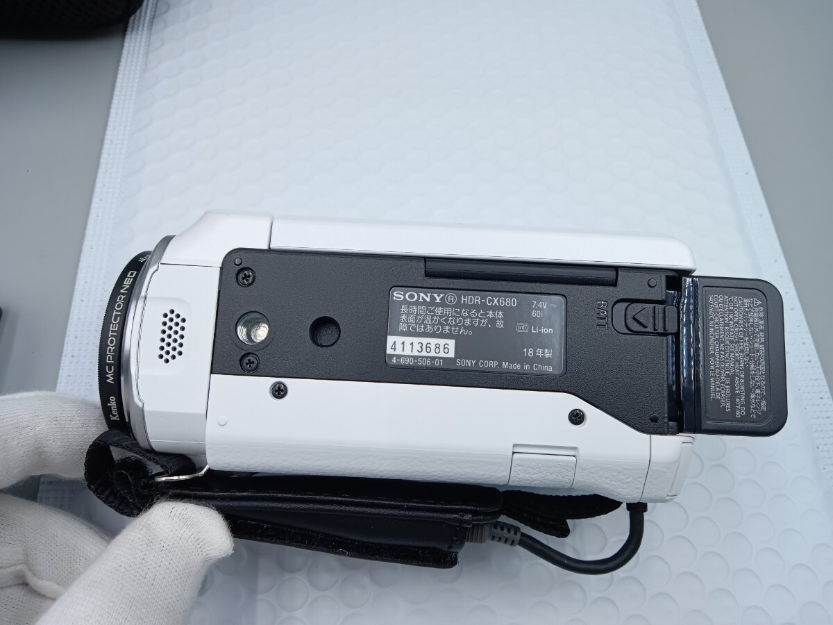 ☆SONY ソニー ビデオカメラ HDR-CX680 ホワイト 予備バッテリー付き ハンディカムの画像4