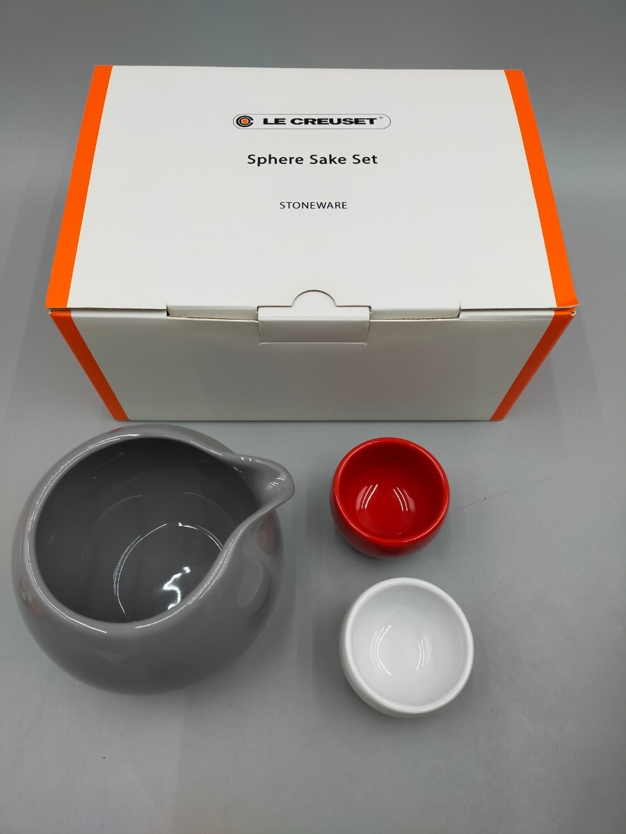 □LE CREUSET ル・クルーゼ Sphere Sake Set STONEWARE スフィア酒セット ストーンウェア 未使用品の画像1