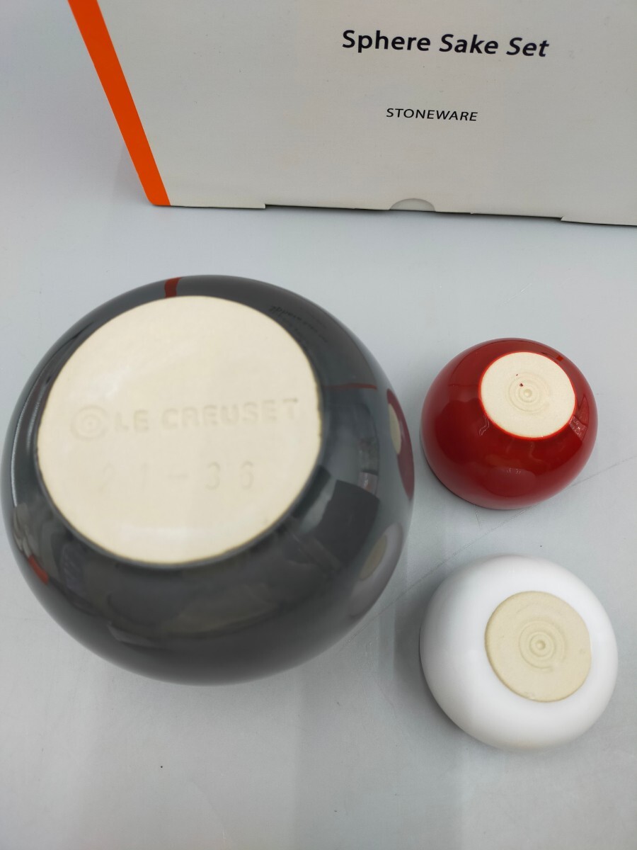 □LE CREUSET ル・クルーゼ Sphere Sake Set STONEWARE スフィア酒セット ストーンウェア 未使用品の画像5