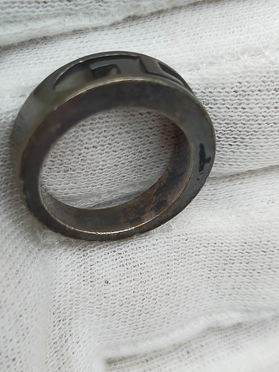 〇GUCCI ダブルG シルバーリング 11(号？) 指輪 内径1.5cm グッチの画像5