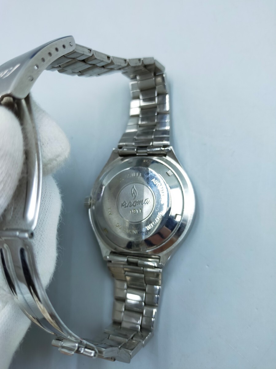 ●Aroma Automatic CRYSTAL-STREAM アナログ腕時計 シルバー アロマの画像5