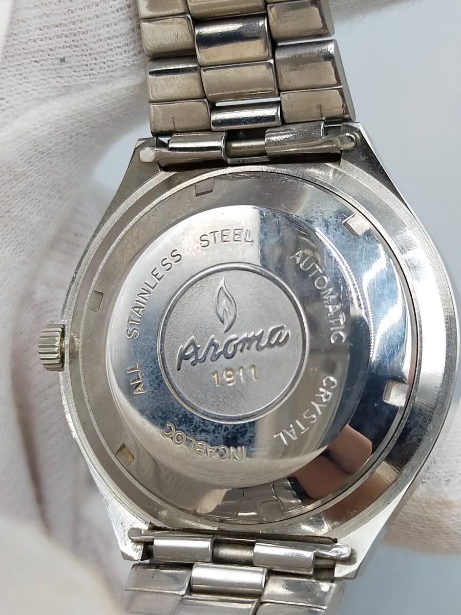 ●Aroma Automatic CRYSTAL-STREAM アナログ腕時計 シルバー アロマの画像3