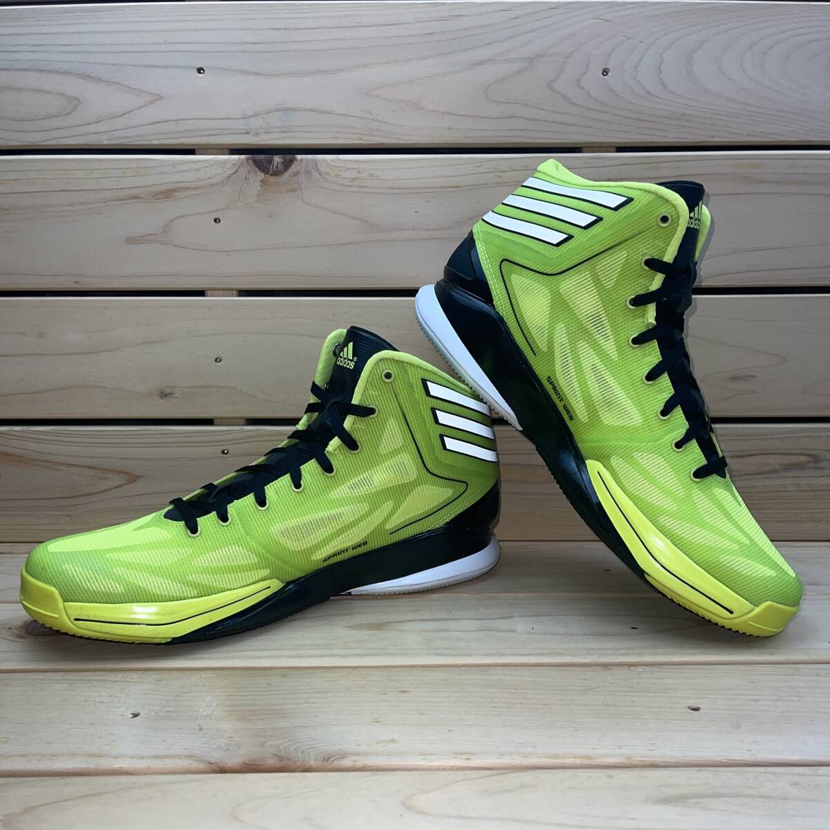 1円 スタート アディダス 28cm アディゼロ クレイジーライト 2 イエロー ブラック adidas adizero Crazy Light 2 バスケ バッシュ 軽量 **の画像6