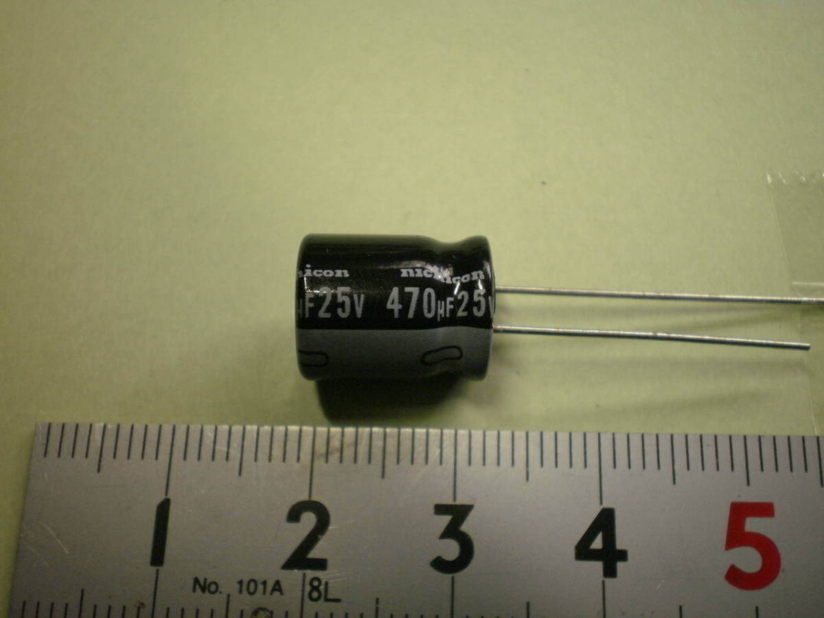 nichicon 電解コンデンサー 470μF 25V ５個セット 未使用品 【複数セット有】【管28】の画像1