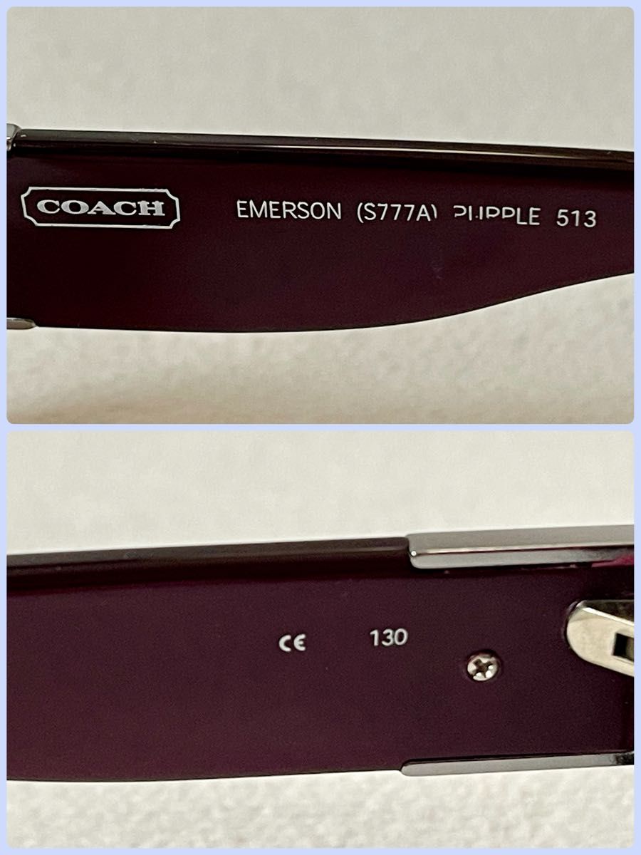 美品　COACH EMERSON  サングラス  パープルカラー　グラデーション