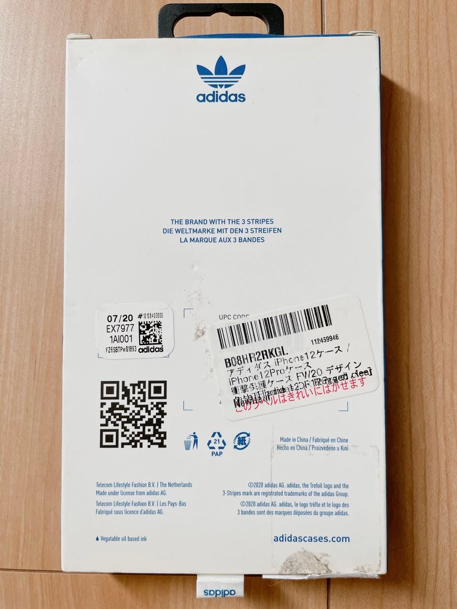 adidas iPhone12/12pro クリアケース