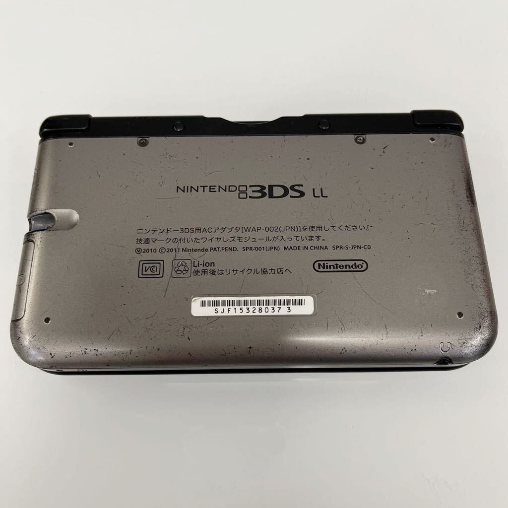 ☆【任天堂/Nintendo/ニンテンドー】3DS LL SPR-001（JPN） シルバー×ブラック 本体のみ 初期化済み 通電確認済み ゲーム機 ディーエスの画像4