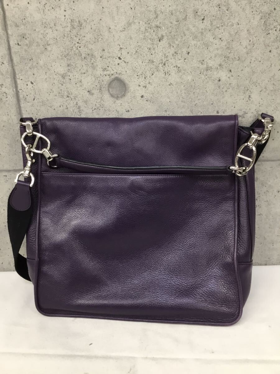 & LOEWE ロエベ ショルダーバッグ レザー 紫 中古品 の画像2